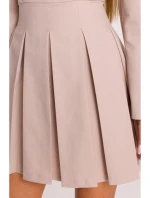 M884 Šaty džínového vzhledu - béžové