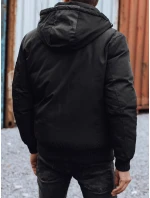 Pánská zimní bunda s odepínací kapucí černá FashionStreet TX4837 Pánská zimní bunda s odepínací kapucí černá FashionStreet TX4837