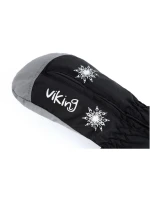 Dětské jednoprsté zimní rukavice Viking Starlet Ski s motivem sněhové vločky černé (125/15/5195/09)