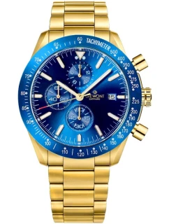 Pánské hodinky Giewont Chronograph Sapphire Gold Blue GW8720-B6