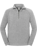 Fruit of the Loom Iconic Premium Zip Neck Sweat Těžká mikina s 1/4 zipem 16.2288 athletic heather