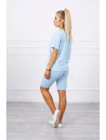 Modrý set top+legíny Modrý set top+legíny