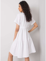 RUE PARIS Bílé bavlněné šaty