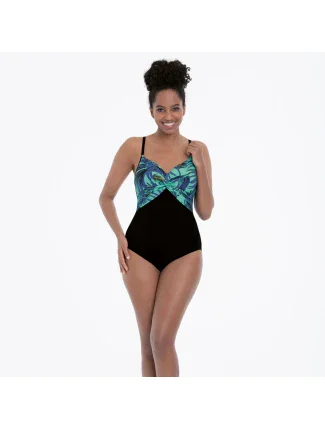 Dámské jednodílné plavky Almeria M3 6208 801 černé s mentol. potiskem - Anita Care Dámské jednodílné plavky Almeria M3 6208 801 černé s mentol. potiskem - Anita Care