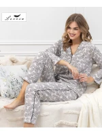 Leveza pyžamo 1609 Bronia dlouhé/r M-2XL bez zipu