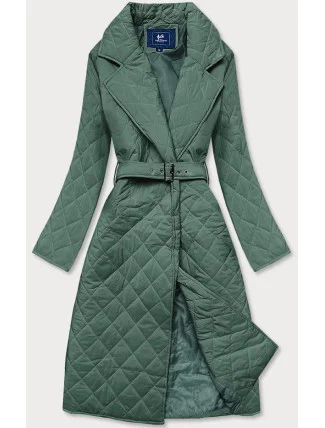 Zelená prošívaná bunda s límcem (AG8-8010) Zelená prošívaná bunda s límcem (AG8-8010)