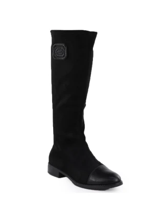 Dámské černé semišové kozačky M.Daszynski MR2251-19