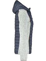 Daiber JN 771 Dámská pletená hybridní bunda 02.0771 light melange/anthracite melange Daiber JN 771 Dámská pletená hybridní bunda 02.0771 light melange/anthracite melange