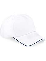 Beechfield B 25C 5 panelová kšiltovka "Authentic Piped Peak" 53.025C white/french navy