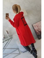 Pláštěnka s kapucí oversize červená Pláštěnka s kapucí oversize červená