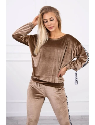 Láska velurová sada hnědá Láska velurová sada hnědá