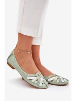 Dámské Kožené Baleríny Maciejka 01358-50 Mátové