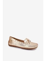 Dámské eko kůže mokasíny zlaté Si Passione