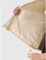 Dámská péřová vesta s výplní ze syntetického peří 4F - béžová