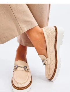 Dámské polobotky / mokasíny model MM848 Světle béžová - Seastar