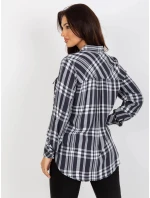 Dámská halenka D70039Z11082A tmavě šedá - FPrice Dámská halenka D70039Z11082A tmavě šedá - FPrice