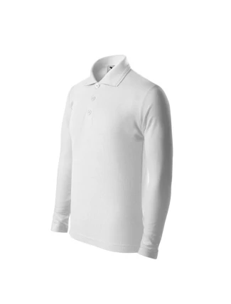 Dětské tričko Pique Polo LS (bílé)