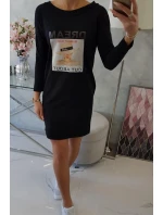 Šaty s potiskem Dream black