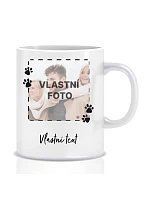Personalizovaný klasický bílý keramický hrníček 300 ml s fotkou mazlíčka a textem
