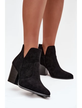 Boty na podpatku model 218728 Step in style Boty na podpatku model 218728 Step in style