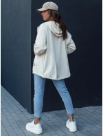 Dámská přechodná bunda s kapucí MANDIA light beige FashionStreet TY4479