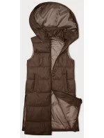 Hnědá dámská prošívaná péřová vesta S'West (B8223-14) Hnědá dámská prošívaná péřová vesta S'West (B8223-14)