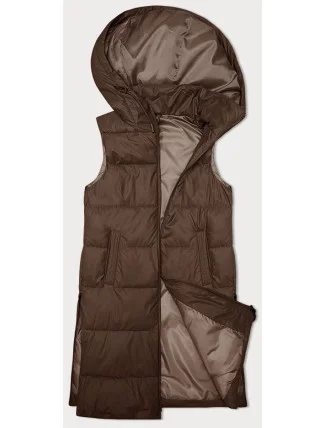 Hnědá dámská prošívaná péřová vesta S'West (B8223-14) Hnědá dámská prošívaná péřová vesta S'West (B8223-14)
