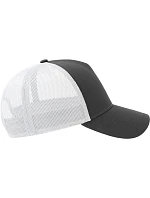 Atlantis Headwear Rapper Cotton-S 5 panelová Trucker kšiltovka 33.0260 dark grey/white