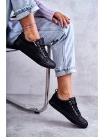 Dámské tenisky Kožené Big Star KK274006 Černá Dámské tenisky Kožené Big Star KK274006 Černá