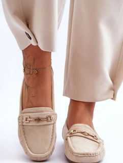 Dámské klasické semišové mokasíny béžové Corinell