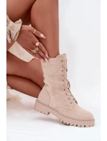 Dámské workery zateplené béžové Marvielle