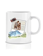 Personalizovaný klasický bílý keramický hrníček 300 ml s polaroidem z dovolené Personalizovaný klasický bílý keramický hrníček 300 ml s polaroidem z dovolené
