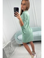 Šaty vázané u krku tmavě mátové