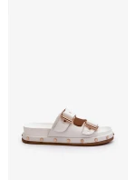 Dámské pantofle na platformě Big Star White Dámské pantofle na platformě Big Star White