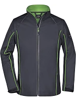 Daiber JN 1121 Dámská softshell bunda s odepínacími rukávy 02.1121 iron grey/green
