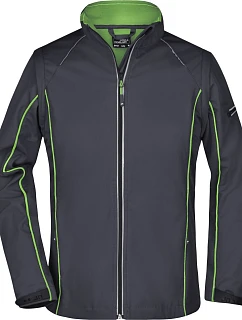 Daiber JN 1121 Dámská softshell bunda s odepínacími rukávy 02.1121 iron grey/green