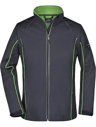 Daiber JN 1121 Dámská softshell bunda s odepínacími rukávy 02.1121 iron grey/green