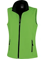 Result R 232F Dámská 2-vrstvá softshell vesta "Printable" 30.232F vivid green/black