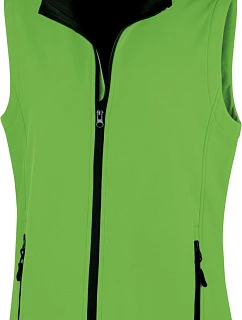 Result R 232F Dámská 2-vrstvá softshell vesta "Printable" 30.232F vivid green/black