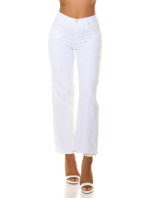 Bílé džíny s vysokým pasem