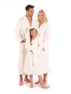 AKCE Unisex župan s kapucí Athena 3116 0100 bílý - Vestis