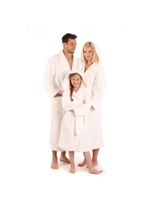 AKCE Unisex župan s kapucí Athena 3116 0100 bílý - Vestis AKCE Unisex župan s kapucí Athena 3116 0100 bílý - Vestis