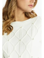 Dámský svetr SWE2640-000 ecru - Monnari Dámský svetr SWE2640-000 ecru - Monnari