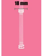 Silikonová ramínka Julimex RT-105 18mm bílý kov 