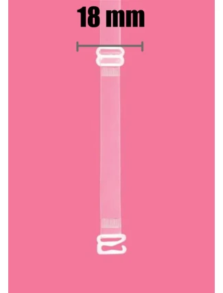Silikonová ramínka Julimex RT-105 18mm bílý kov 