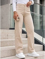 Dámské džíny s vysokým pasem a pravidelným střihem, béžové, FashionStreet UY3092