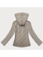 Krátká béžová dámská prošívaná bunda J Style (16M9239-62)