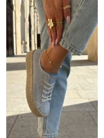 Dámské Tenisky Na Platformě S Pletením Lee Cooper LCW-25-02-3284 Světle Béžové