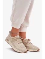 Dámské kožené lehké polobotky Artiker – béžové