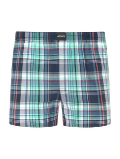 Pánské trenýrky 315300H B90 tyrkysové káro - Jockey